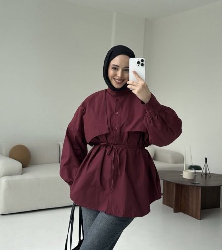 قميص طويل بربطة Vavo
